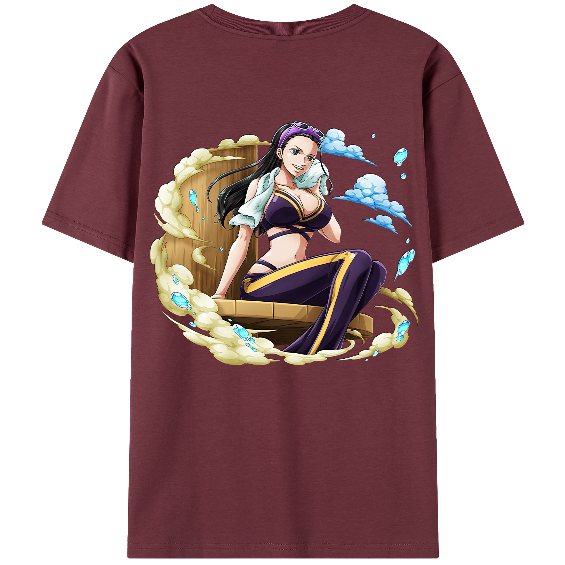 ワンピース ニコ・ロビン ONE PIECE Nico Robin 綿100％半袖Tシャツ（背面プリント）